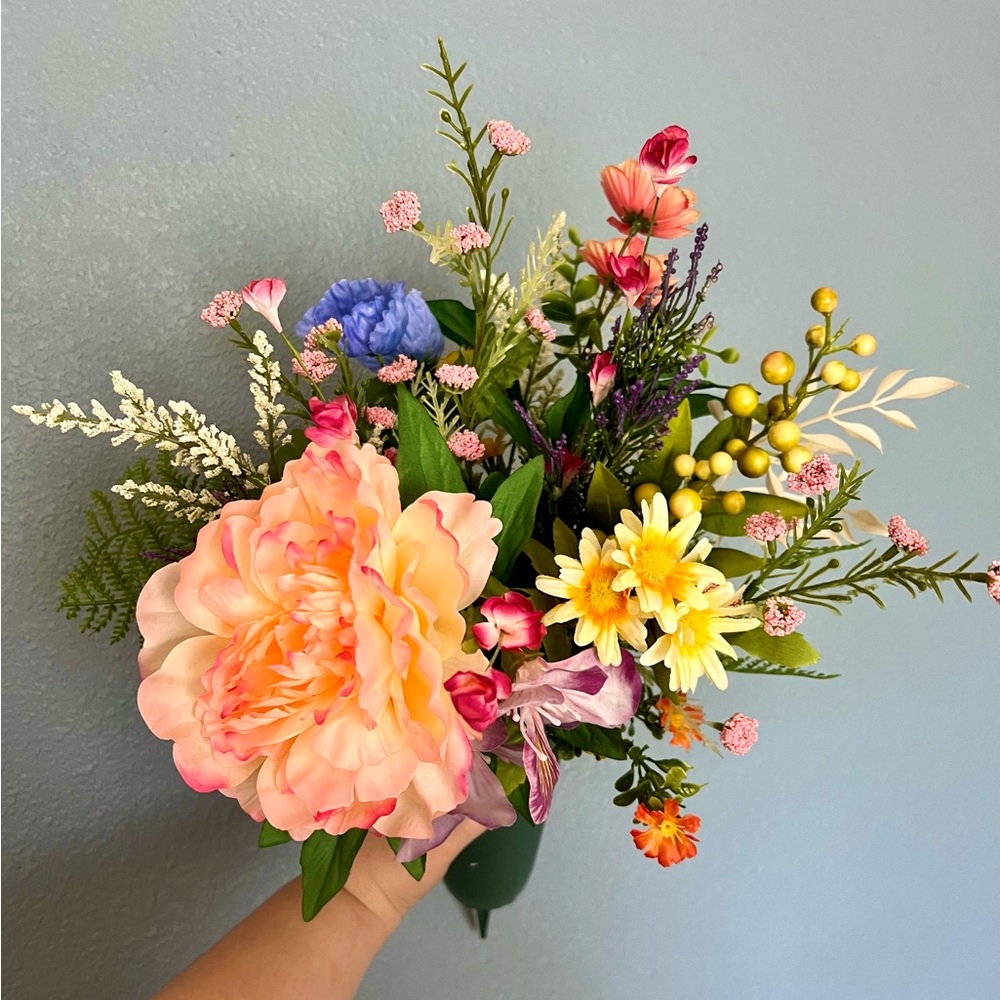 Vibrant Floral Arrangement with Pink and Yellow Accents